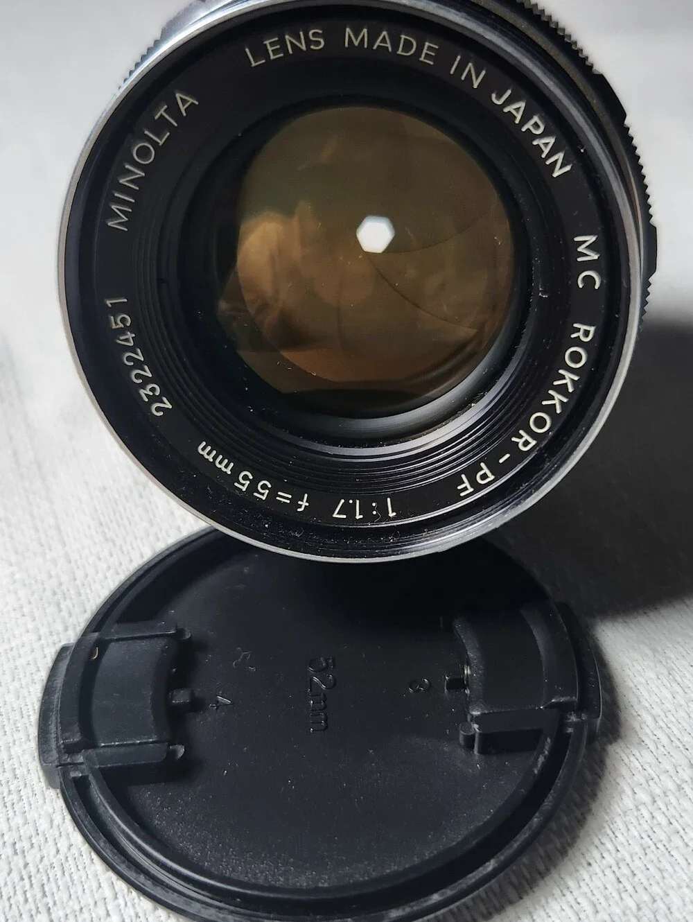 Vintage MInolta F=55mm Camera Lens - Black/Silver